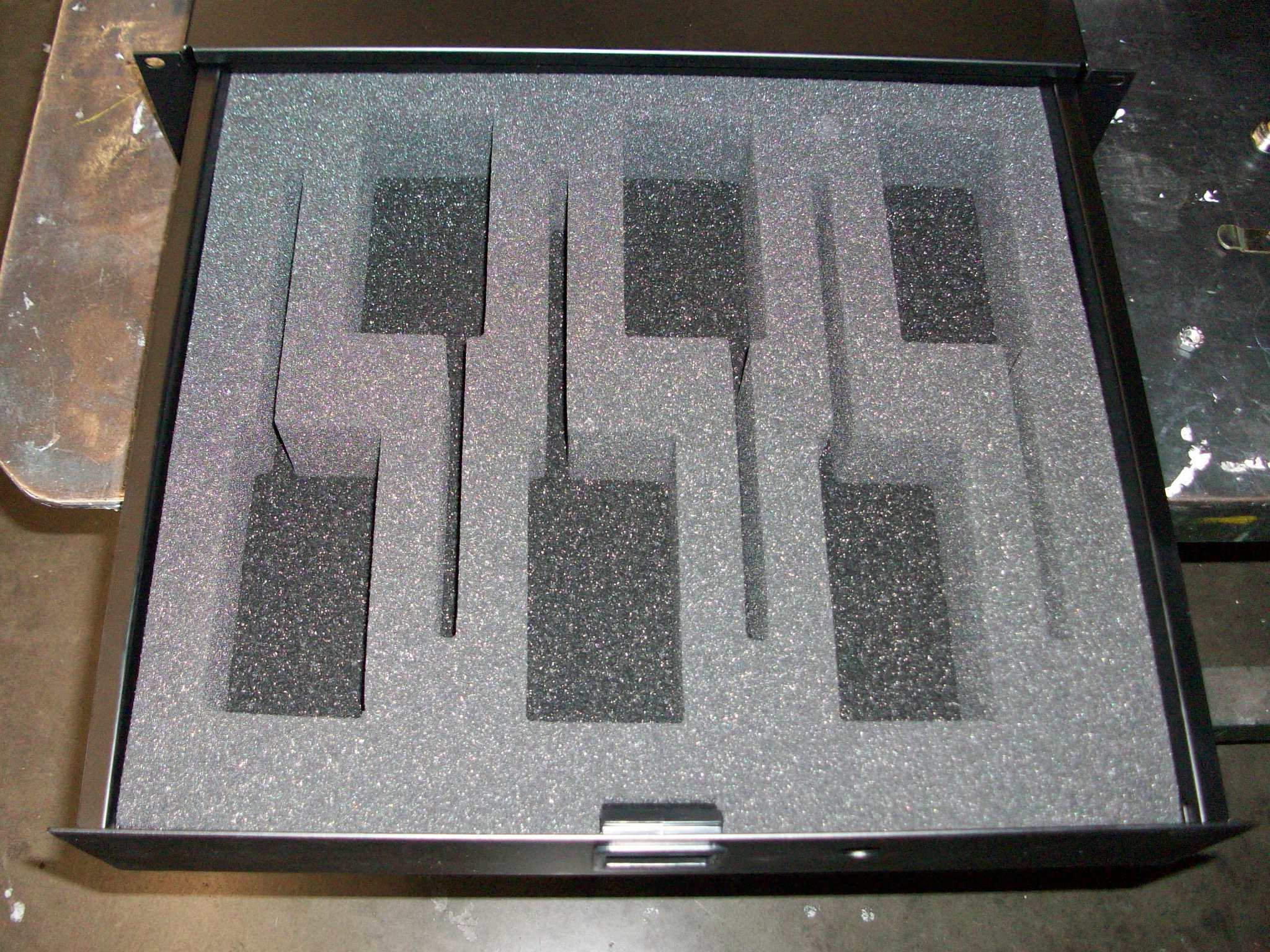 Print # 6479 - Custom 2-RU Foam Insert for 6-Pack Motorola Vertex Standard Radio Kit By Nelson Case Corp