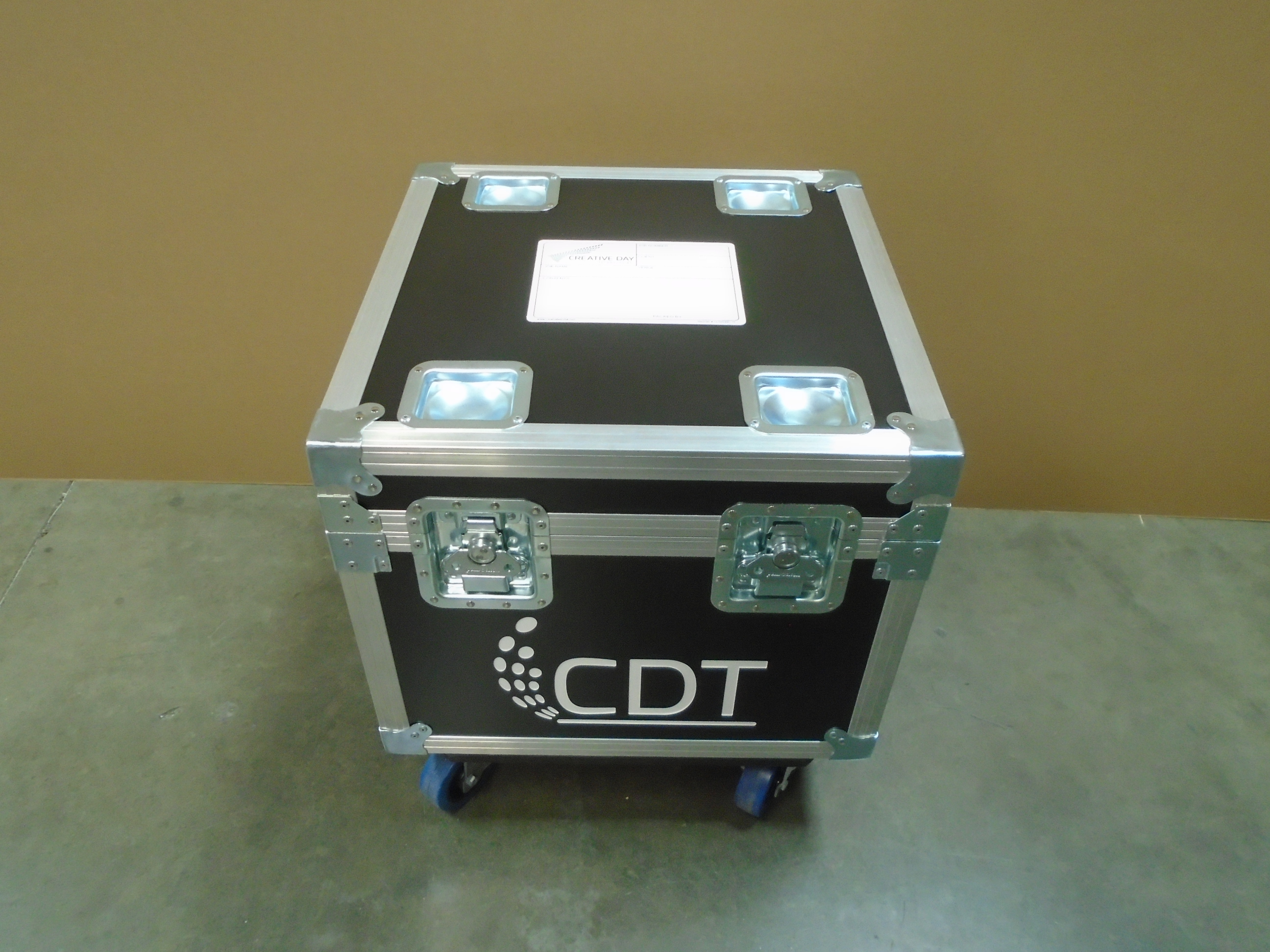 Print # 8864 - Custom Tall Base Road Case for 2-Pack Elation Paladin Brick Lighting Kit with Hinged Top Lid By Nelson Case Corp