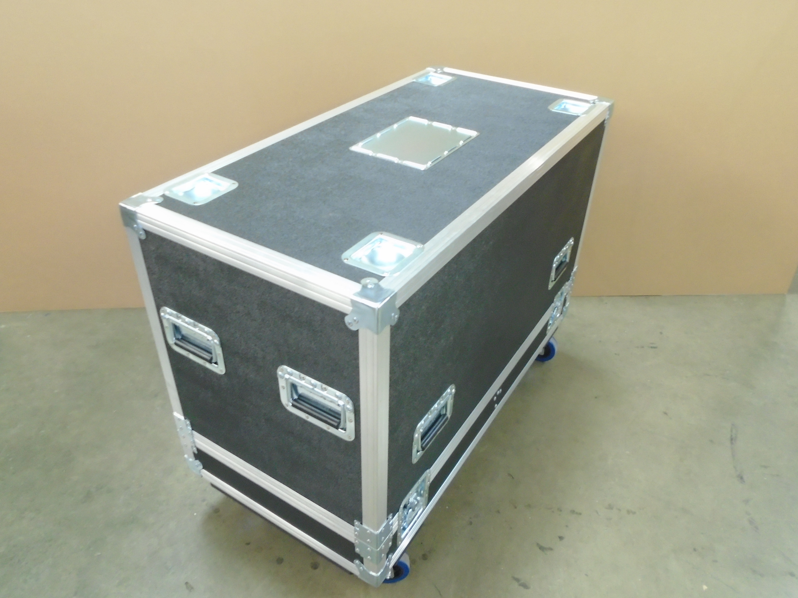 Print # 8876 - Custom Low Base Road Case for 2-Pack JBL ASB6115 Compact Single 15" Subwoofer Kit By Nelson Case Corp