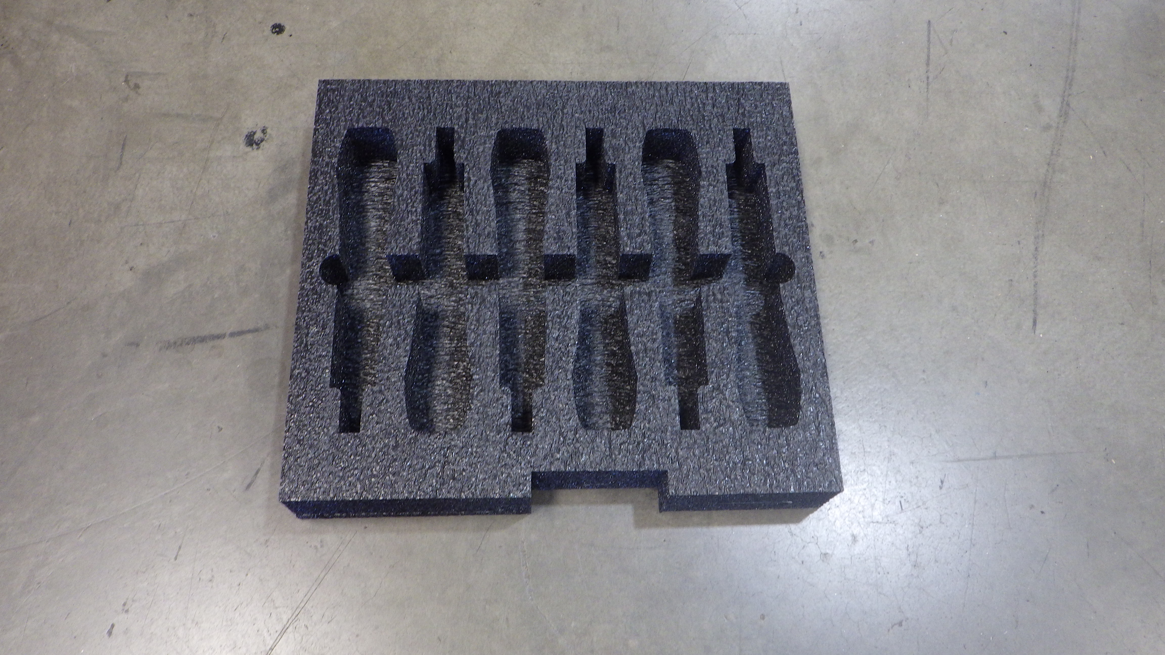 Print # 9795 - Custom 2U Foam Insert for 6-Pack Sennheiser SKM 500 G4 Wireless Handheld Transmitter By Nelson Case Corp