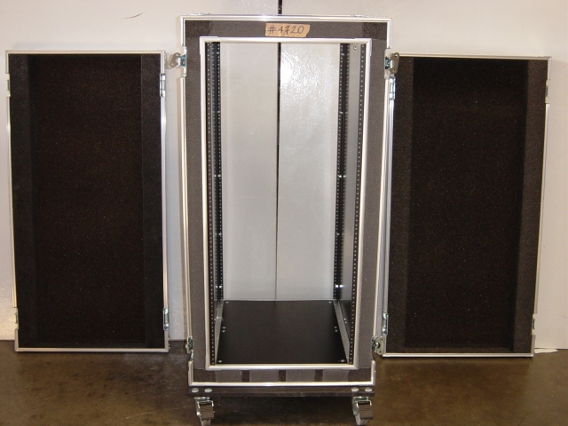 Custom case for 24 RU Shock Mount Rack. - Nelson Case Corp